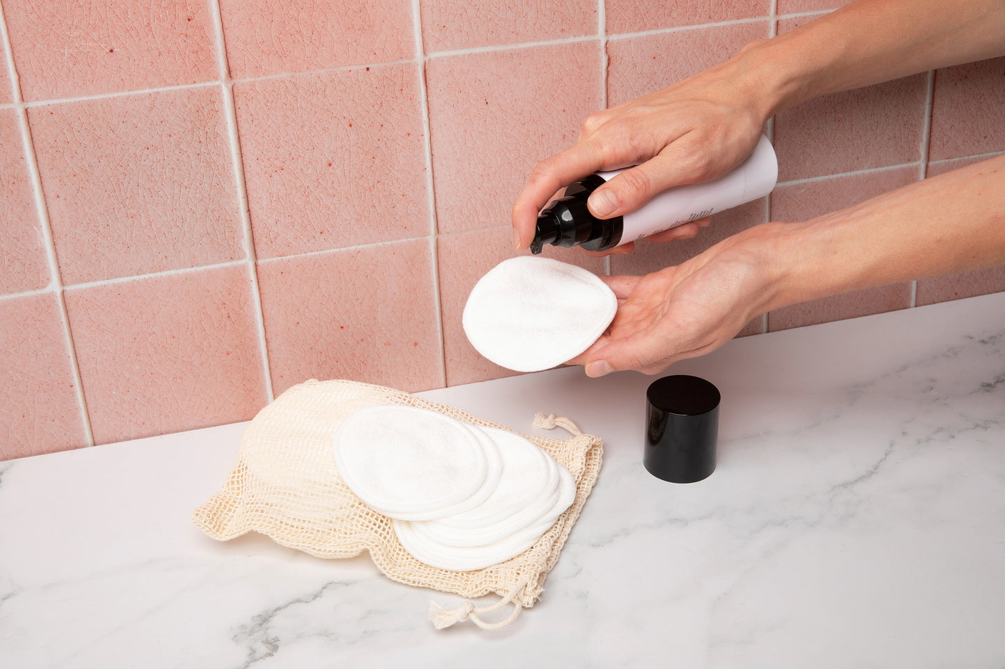 TM REHOBOTH Gentle on Skin Reusable Makeup Remover Pads - Eco-Friendly Organic Bamboo Cotton, 20-Pack with Laundry Bag, Washable, Sustainable, for Women, Skincare Lovers